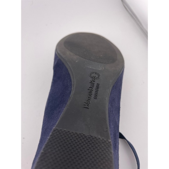 L'amour des pieds navy blue lace up ballet flats suede Bentham sz 7 comfort EUC - Picture 8 of 10